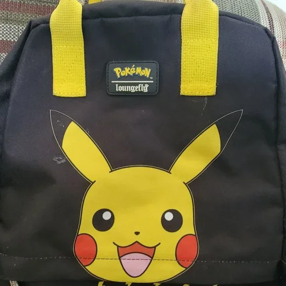 Loungefly Pikachu Pokemon Black Yellow Backpack Lighting Bolt School Casual
